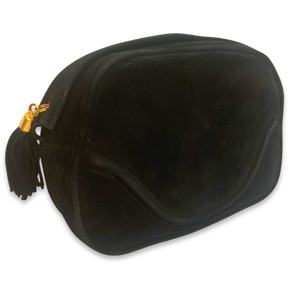 PALOMA PICASSO black suede crossbody bag VINTAGE - Picture 2 of 7